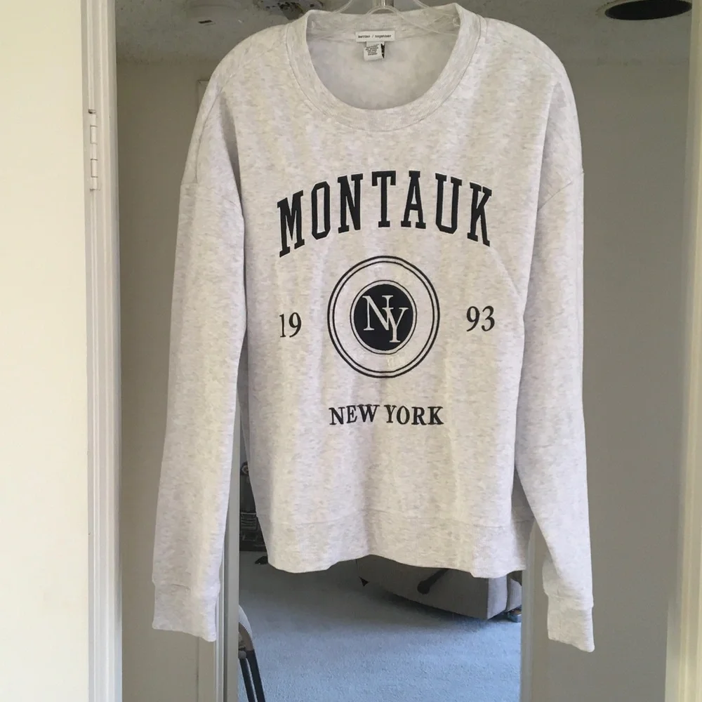 BETTER TOGETHER/HEATHER GRAY-MONTAUK 1993 NEW YORK SWEATSHIRT/NEW - Picture 2 of 6